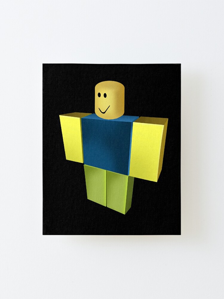 Noob Dabbing Noob Roblox Mounted Print By Zest Art Redbubble - roblox noob die