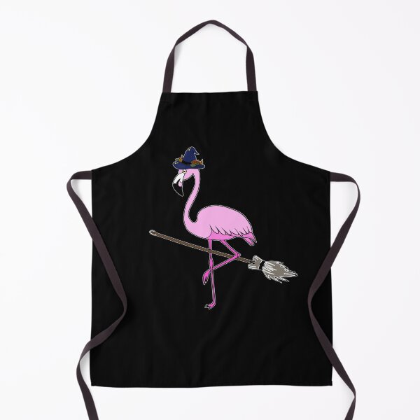 Item preview, Flamingo Halloween Witch and Broomstick, Love Flamingos designed and sold by Logiamerch.