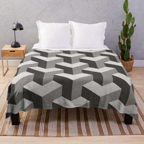 Artikelvorschau, Interlocking Cubes Pattern - Graustufen entworfen und verkauft von Zoltan Ratko.