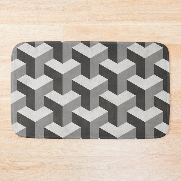 Item preview, Interlocking Cubes Pattern - Shades of Grey designed and sold by Zoltan Ratko.