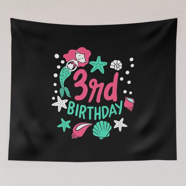 Item preview, 3rd Birthday Mermaid Gift For Girls Turning 3 designed and sold by haselshirt.