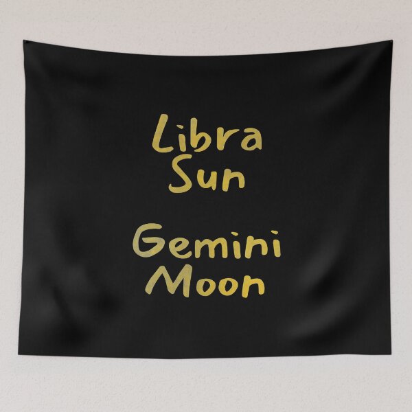 Item preview, Libra Sun Gemini Moon Text designed and sold by leomooncreates.