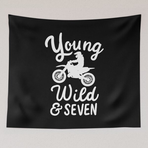 Item preview, 7th Birthday Young Wild & Seven Gift for Turning 7 designed and sold by haselshirt.