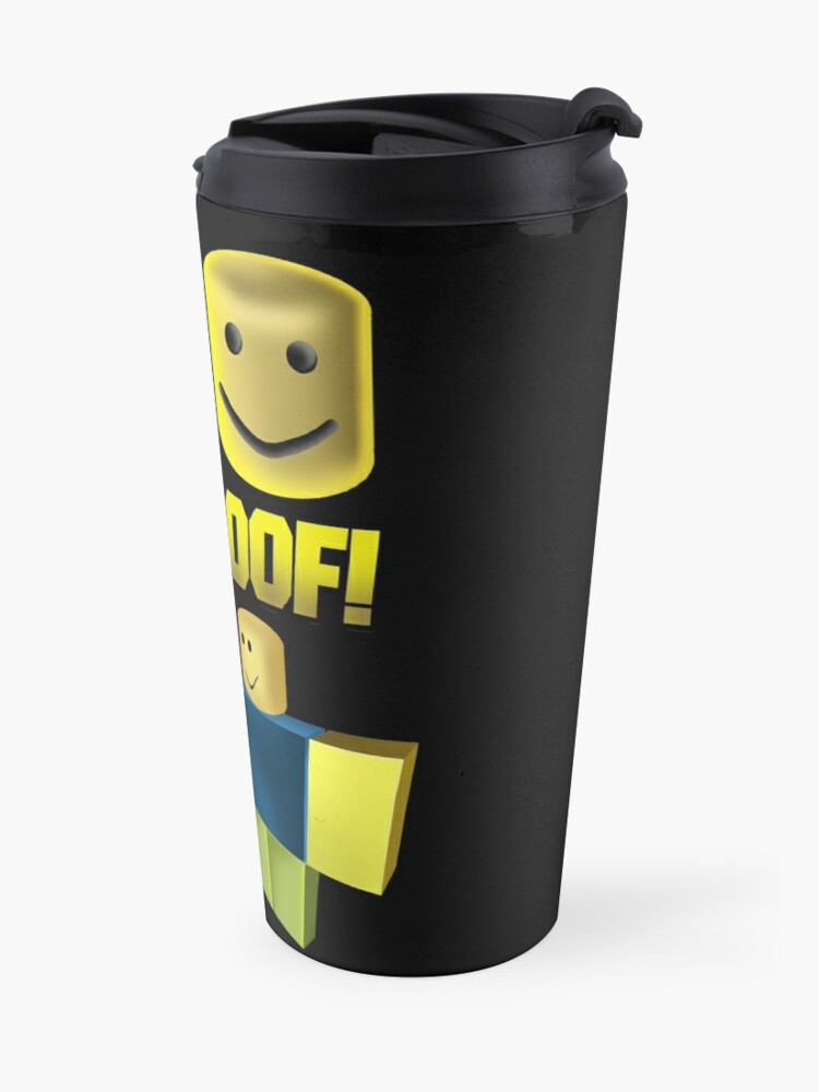 Oof Roblox Oof Noob Head Noob Travel Mug By Zest Art Redbubble - roblox oof travel mug