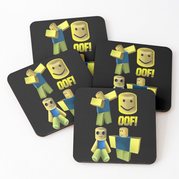 Oof, Roblox Oof Noob Head, Noob Coasters (Set of 4)