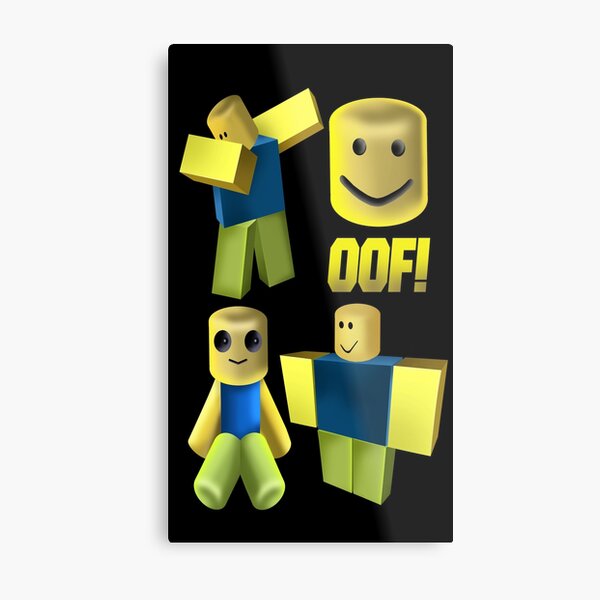 Noob Metal Prints Redbubble - destroy the giant noobs roblox