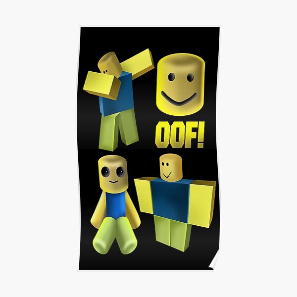 Roblox Character Posters Redbubble - new epic minigames halloween code spooky guitar roblox youtube