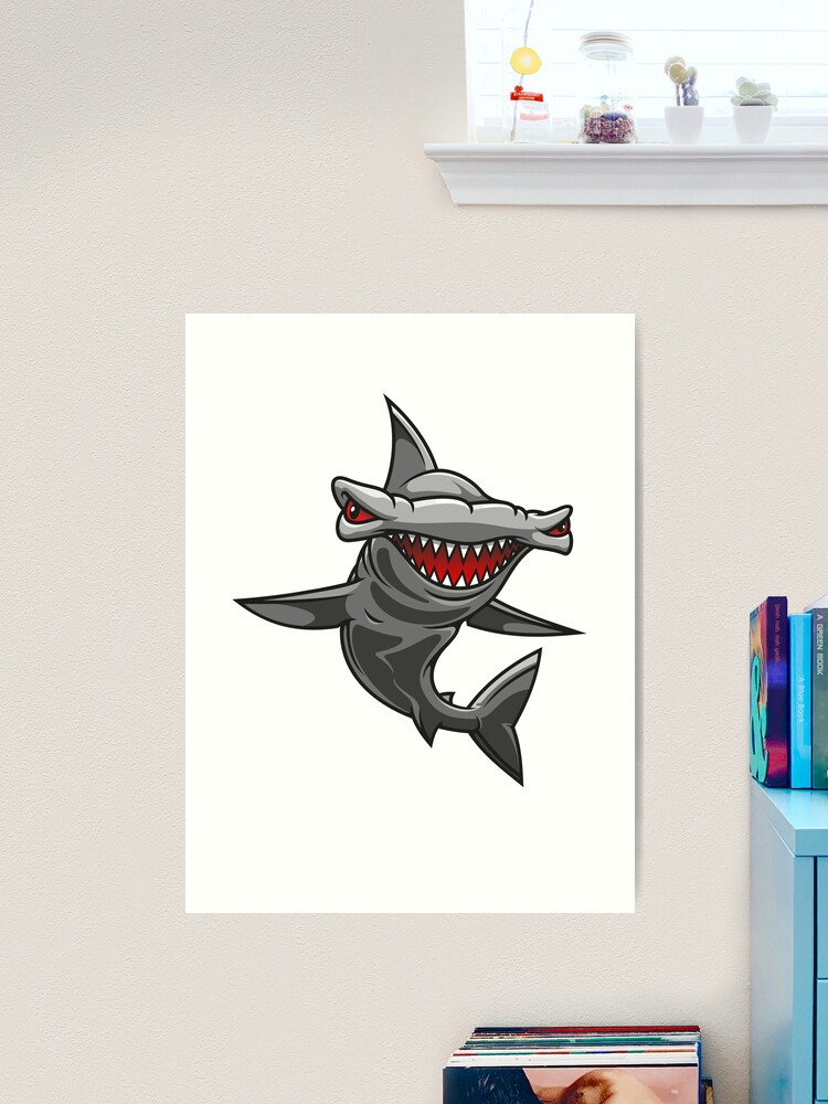 Hammerhead Shark Art Print for Sale by martinsnewdes