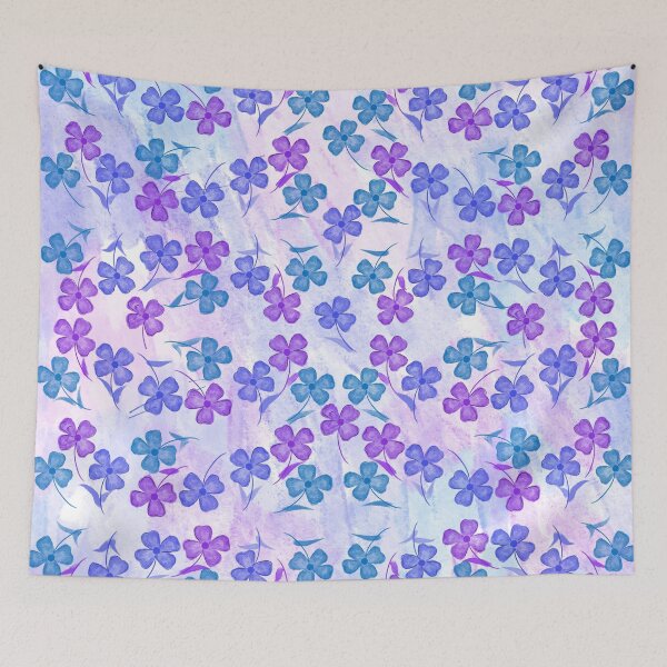 Item preview, Purple, Violet and Blue Floral Watercolor Design designed and sold by Susaans-Art.