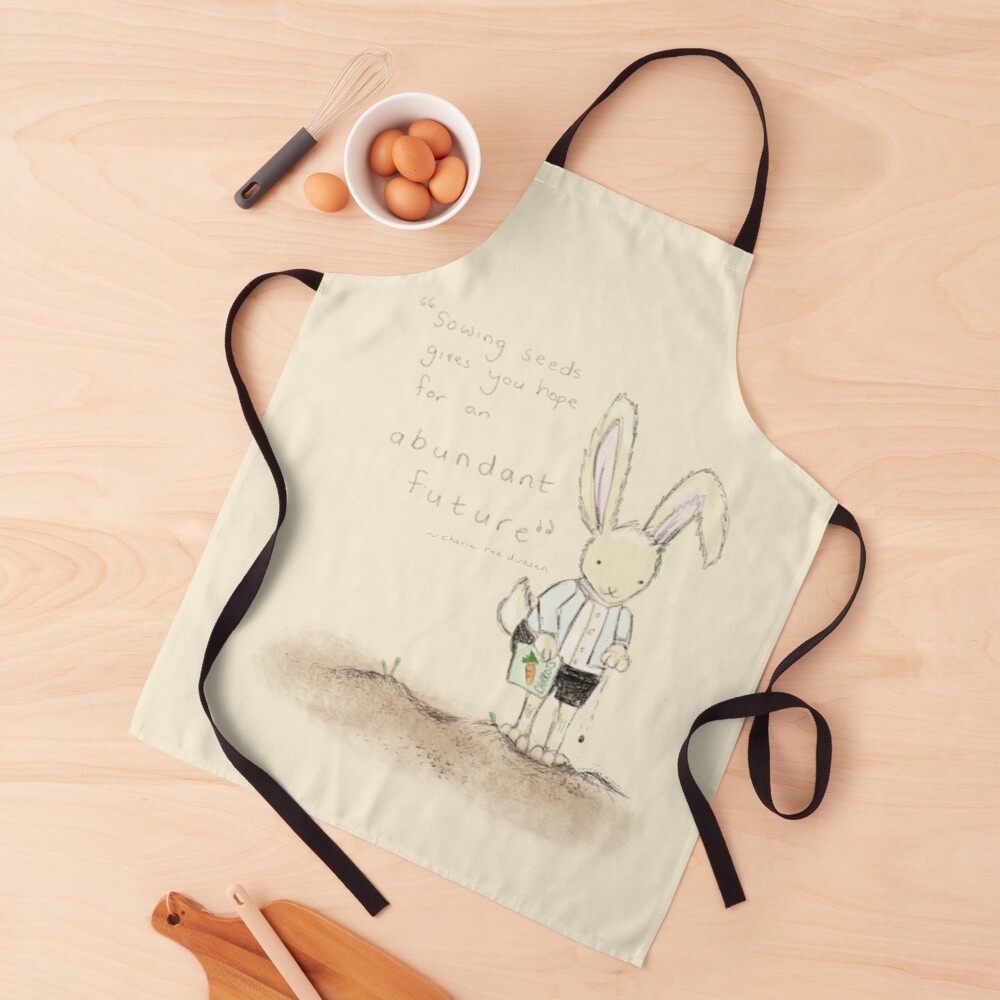 Growing Food Abundance Quote Apron