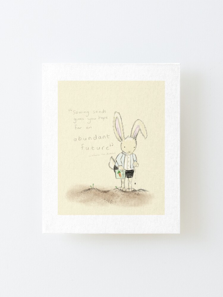 Alternate view of Growing Food Abundance Quote Mounted Print
