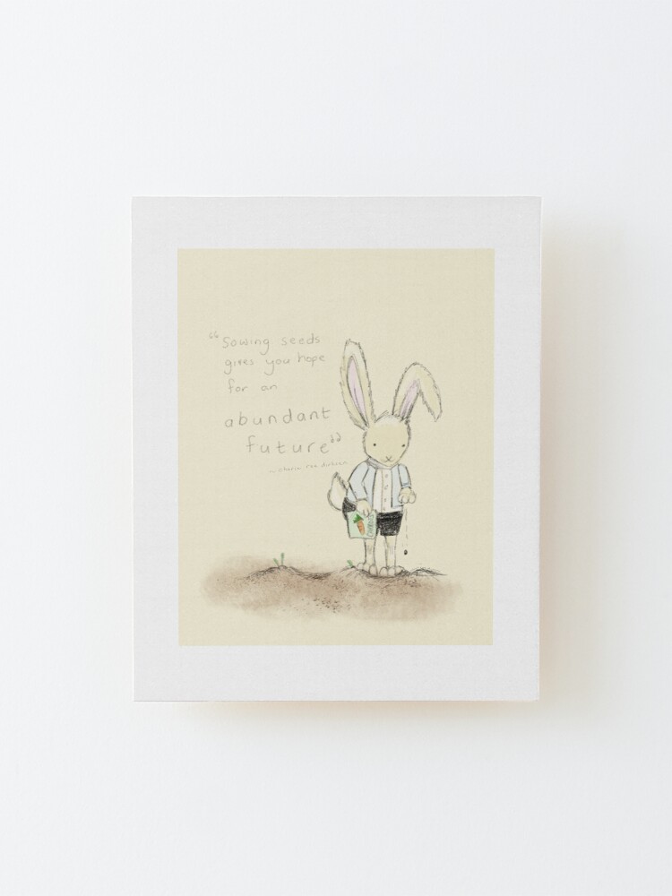 Alternate view of Growing Food Abundance Quote Mounted Print