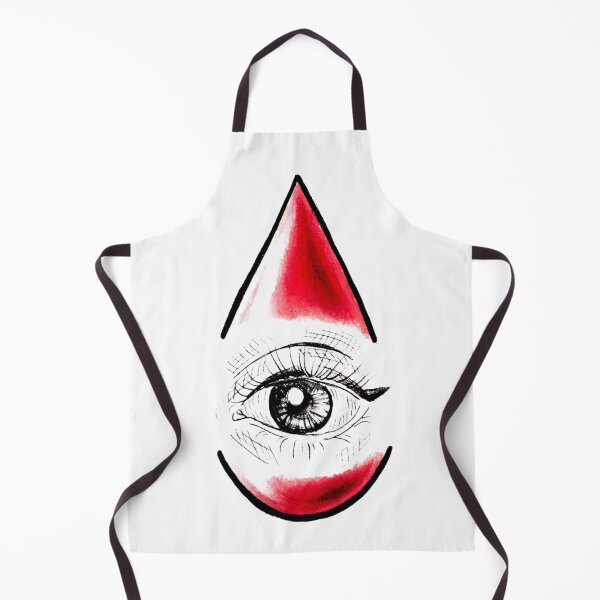 Item preview, red blood drop and looking eye, line drawing, life energy spilled blood designed and sold by Mariuki Flow.
