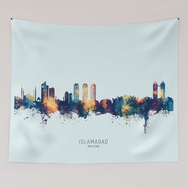 Item preview, Islamabad Pakistan Skyline designed and sold by ArtPrints.