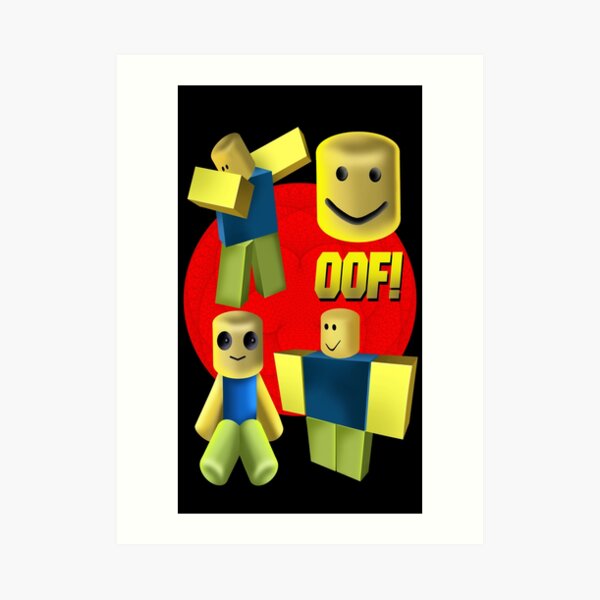 Roblox Noob Art Prints Redbubble - fat roblox character noob