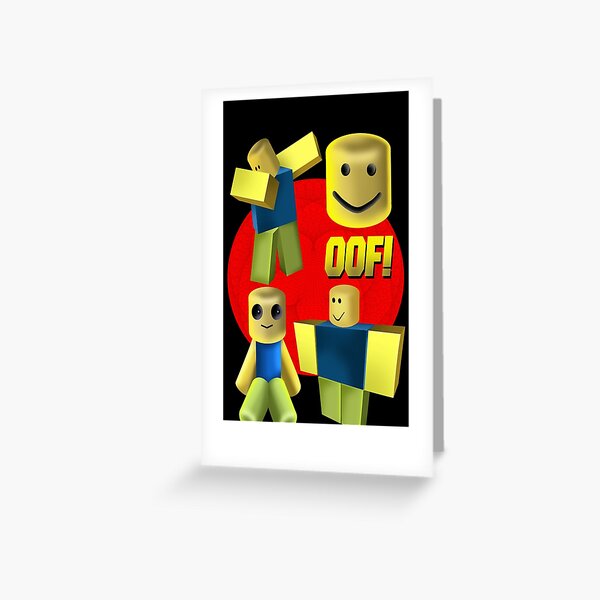 Oof Kid Sound Greeting Cards Redbubble - roblox da gamer oofoofoof