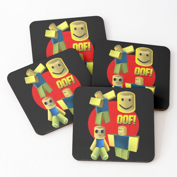 Oof, Roblox Oof Noob Head, Noob Coasters (Set of 4)