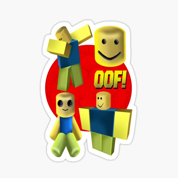 Roblox Characters Stickers Redbubble - obby of turkeys and memes and kaboom and oof roblox