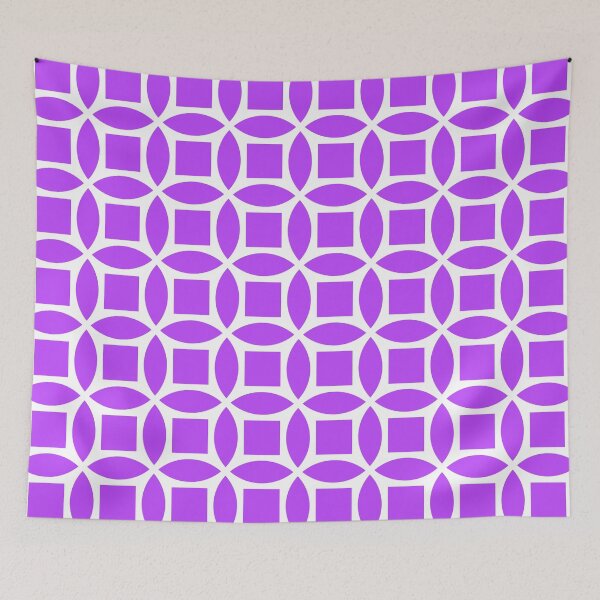 Item preview, Geometric Pattern: Intersect Square: White/Purple designed and sold by Red Wolf.