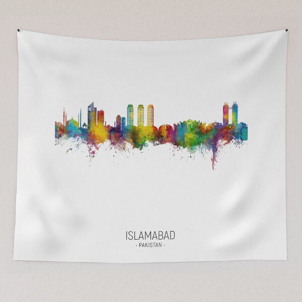 Item preview, Islamabad Pakistan Skyline designed and sold by ArtPrints.