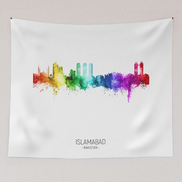 Item preview, Islamabad Pakistan Skyline designed and sold by ArtPrints.