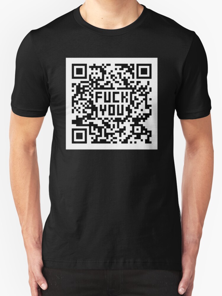 "Fuck You (QR Code) (for dark tshirts)" TShirts & Hoodies by Lyubomir