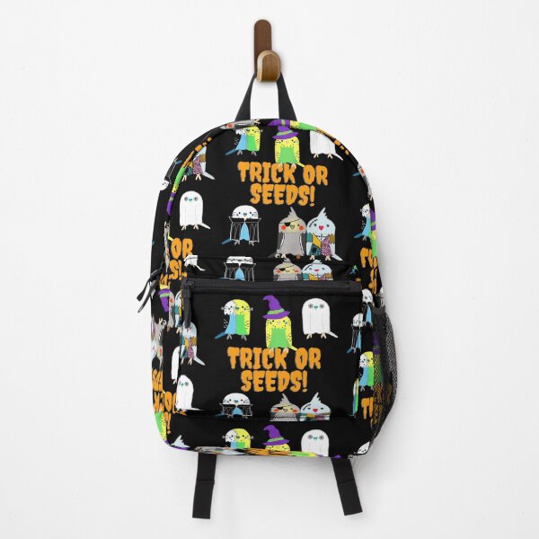 Item preview, Trick or Seeds, Halloween Budgie, Cockatiel Parakeets Trick or Treat designed and sold by Koalaslifestyle.