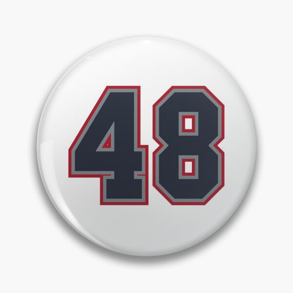 Item preview, 48 Navy Grey Red Sports Number Fourty-Eight designed and sold by HelloFromAja.
