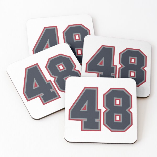 Item preview, 48 Navy Grey Red Sports Number Fourty-Eight designed and sold by HelloFromAja.
