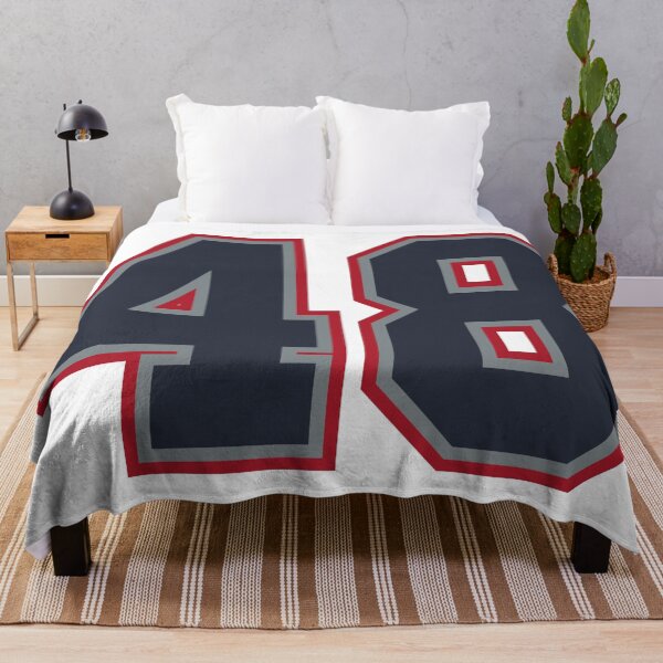 Item preview, 48 Navy Grey Red Sports Number Fourty-Eight designed and sold by HelloFromAja.