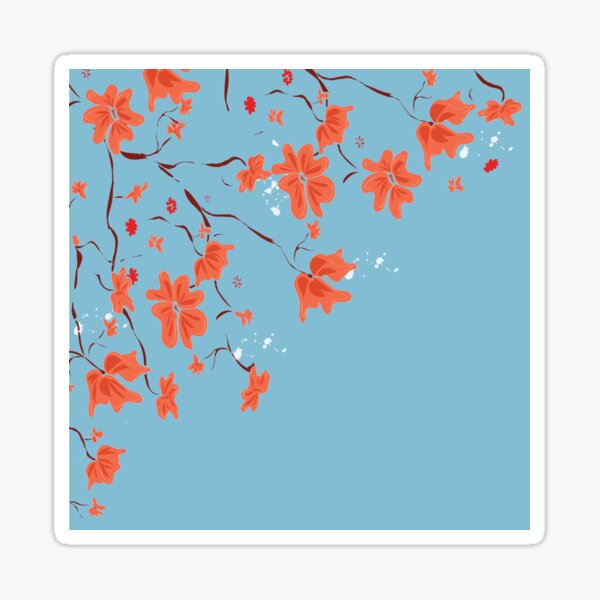 Autumn Cherry Blossom Sticker