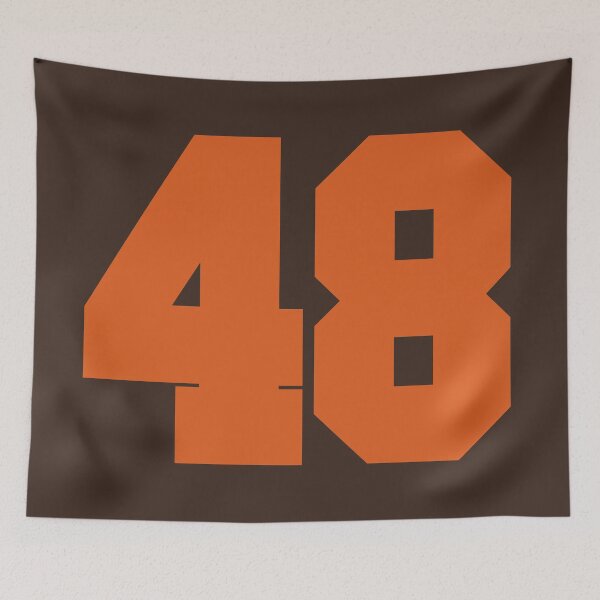 Item preview, 48 Number Cleveland Sports Fourty-Eight Brown Jersey designed and sold by HelloFromAja.