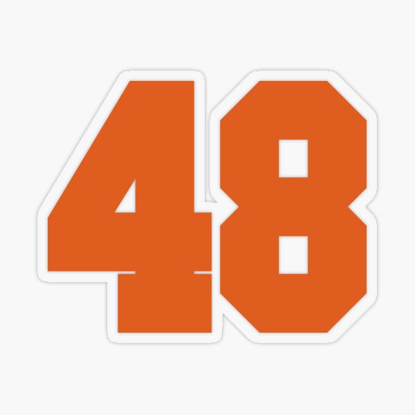 47 Number Cleveland Sports Fourty-Seven Brown Jersey Sticker for Sale by  HelloFromAja