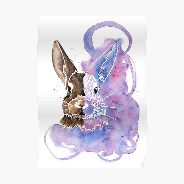 Lapin géométrique Poster