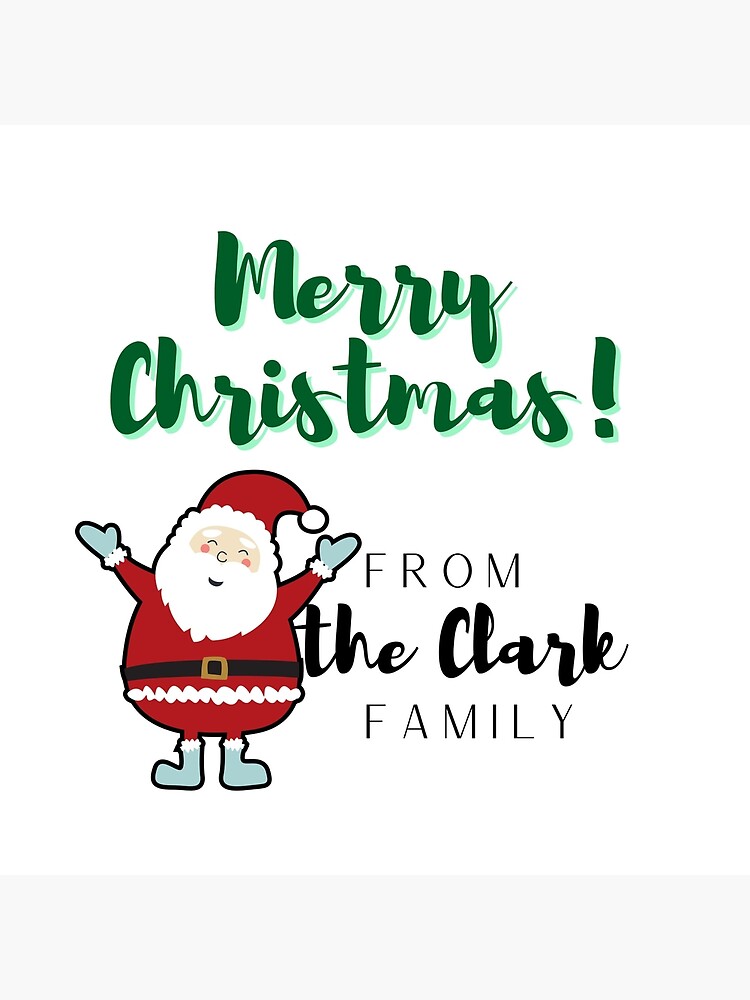 Merry Christmas From The Clark Family | Art Board Print