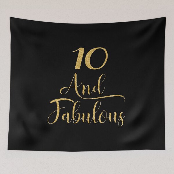 Item preview, Girls 10 Years Old And Fabulous Girl 10th Birthday design designed and sold by Grabitees.