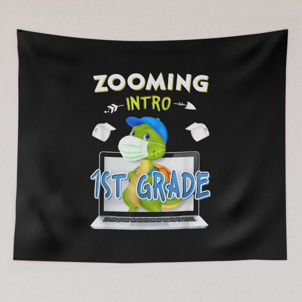 Item preview, Zooming Into 1St Grade Dinosaur Virtual Back To School 2020 Gift For Men And Women, Halloween day, Thanksgiving day, Christmas day designed and sold by RhondaTees.