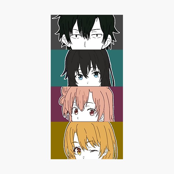 "Hachiman Yukino Yui Iroha - oregairu - snafu" Photographic Print by