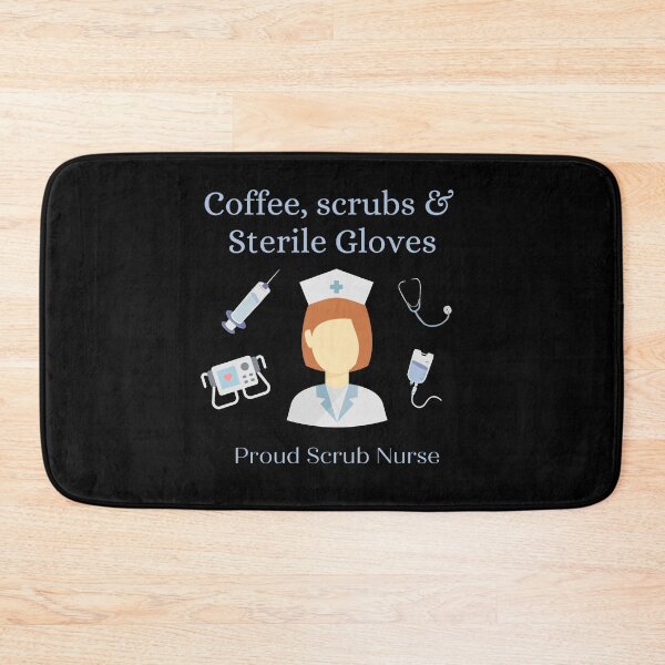 Item preview, Coffee, Scrubs and Sterile Gloves - Scrub nurse, Theatre nurse, operating theatre staff - appreciation and thanks designed and sold by HaychGee.