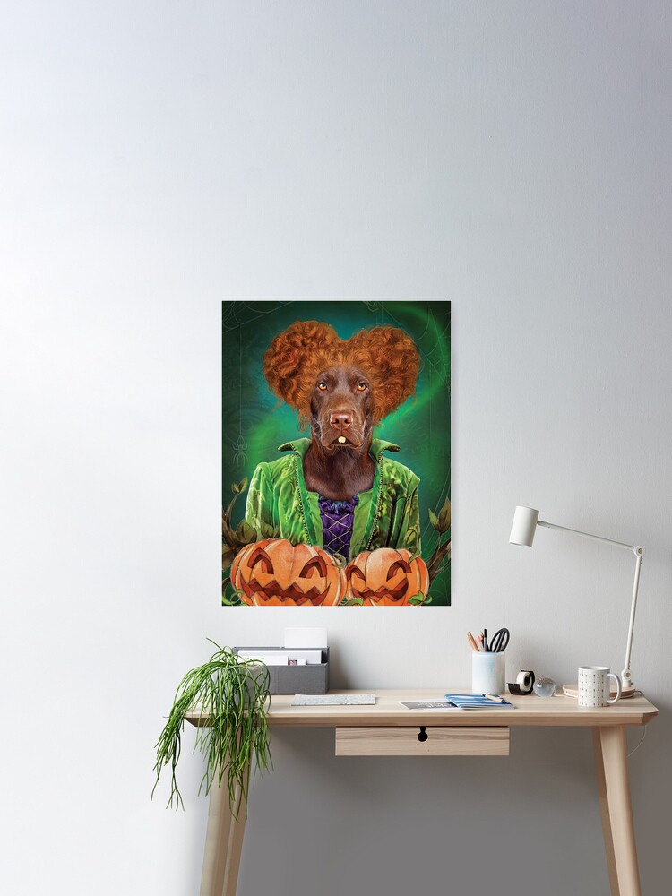 Witch Dog Hocus Pocus with Pumpkins Poster for Sale by Neeyotic