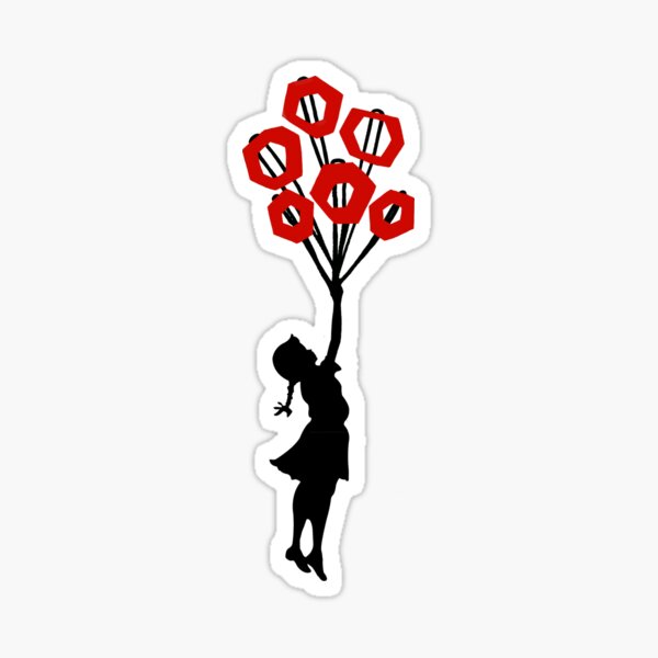 Climbing Balloon Girl Sticker