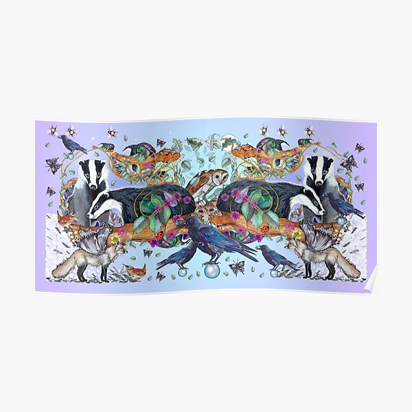 Twilight Animal Nocturne (Wide format) Poster