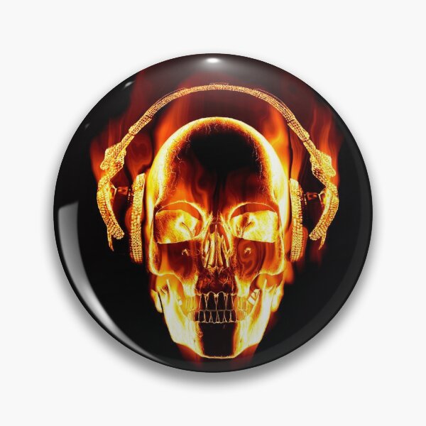 Item preview, Flaming  skull  designed and sold by Trendytstore.
