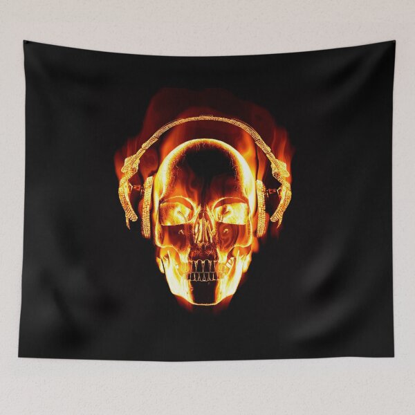Item preview, Flaming  skull  designed and sold by Trendytstore.