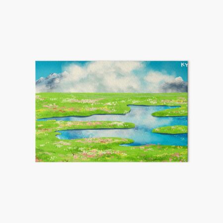 Paysage du château en mouvement de Howl Impression rigide
