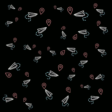 Artwork thumbnail, Paper Airplane Pattern by Rohith Augustine
