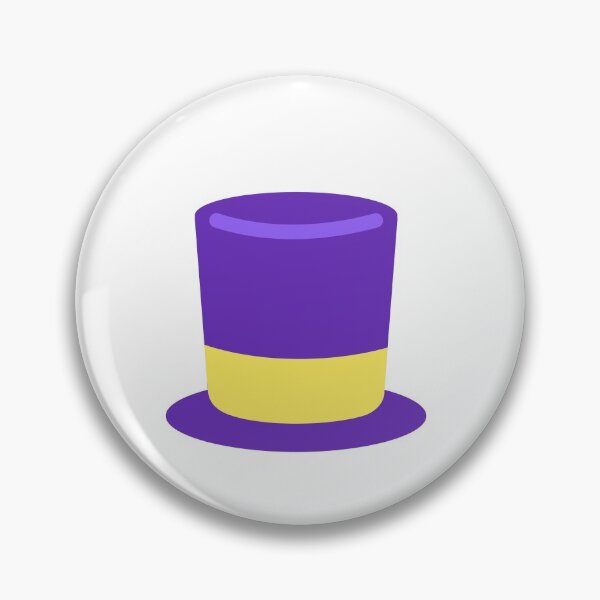 purple top hat with yellow band