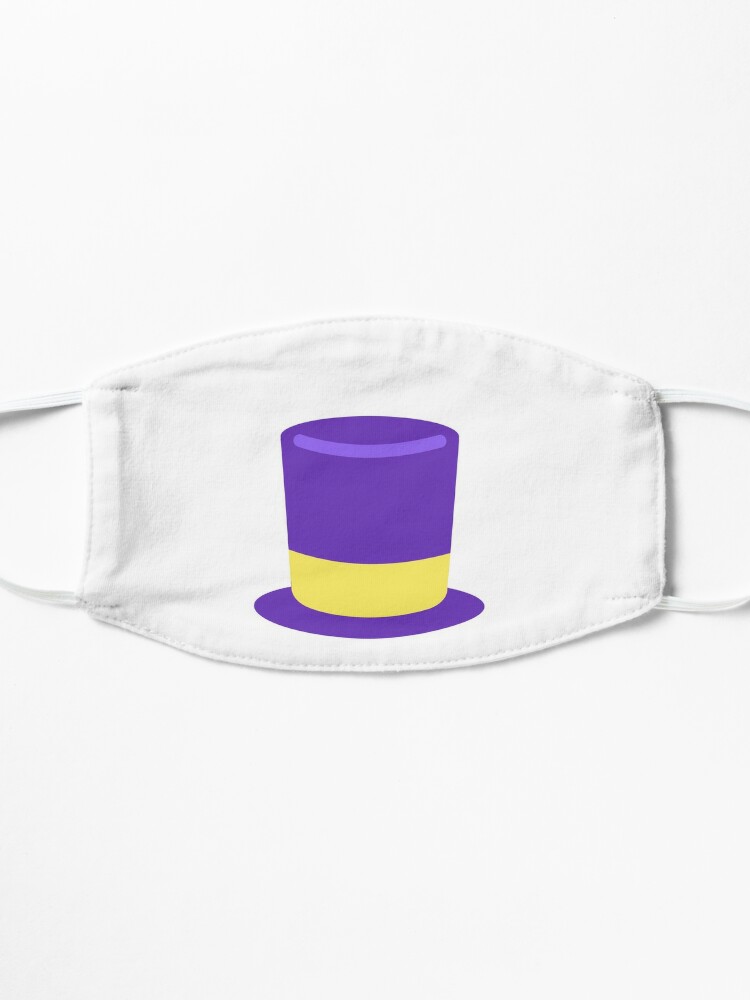 Purple and Yellow Top Hat  Mask for Sale by simplysharon