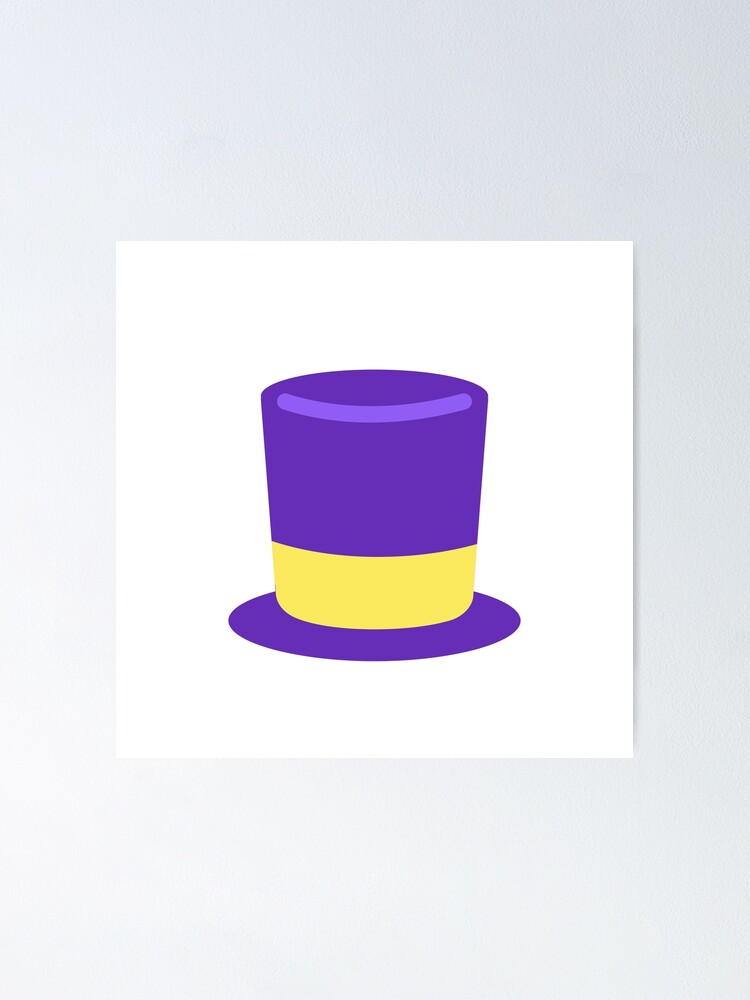 Purple and Yellow Top Hat  Poster for Sale by simplysharon