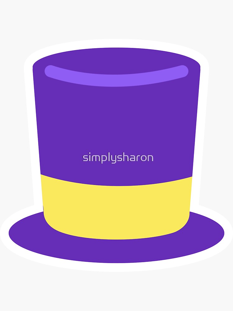 "Purple and Yellow Top Hat " Sticker for Sale by simplysharon Redbubble